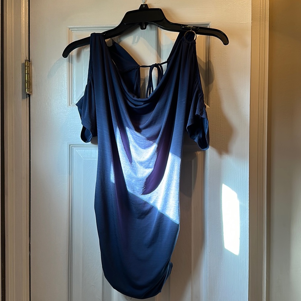 Open shoulder and open back blouse